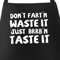 MoonWorks® Grill-Schürze für Männer mit lustigem Spruch Waste-Taste Baumwoll-Schürze Küchenschürze Schwarz unisize