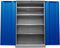 Schrank & Stuhl Werkzeugschrank Koloss – Werkstattschrank/Stahlschrank mit 4 höhenverstellbaren, vollverzinkten Fachböden, 195x120x60 cm (HxBxT), Grau/Blau
