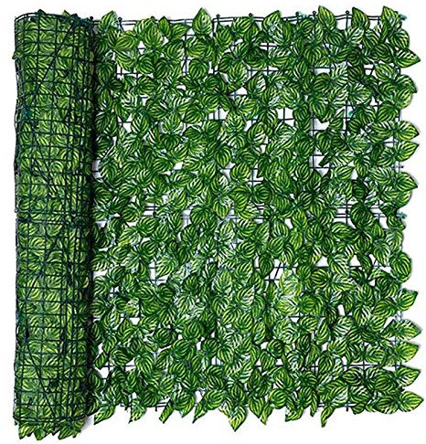Künstliche Efeu Garten Sichtschutz, Künstliche Hecke Hängepflanzen Grün Blätter Reben Künstliche Efeu Pflanzenwand künstliche Hecken Zaun für Haus Zimmer Garten Hochzeit Girlande Außerhalb Dekoration
