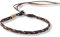 Bracciale uomo in cuoio grezzo a tre colori intrecciato a mano - Regolabile