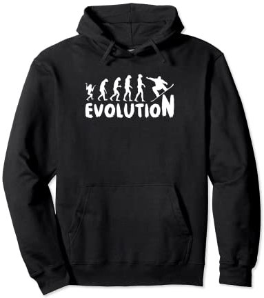 Snowboard Evolution - Snowboarder Snowboarding Snowboard Pullover Hoodie