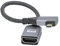 RIIEYOCA 4K Micro HDMI auf HDMI Kabel Adapter,Linker Winkel Micro HDMI Stecker auf HDMI Buchse Aluminium Kurz Nylon Geflochtenes Kabel Unterstützung 4K UHD, für Laptop,Projektor,TV,Monitor(20cm)