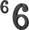 Antique Black Door Numbers Screw On 3 Inch Cast Iron Number 6 Door Number Elegant and Bold Door Numerals Suitable for All Door Types Including Wooden uPVC and Composite.