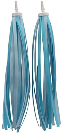 Egurs Fahrradlenker Streamer 1 Pair Kinder Fahrrad Luftschlangen Fahrrad Griffe Ribbon Bunte Quasten Bänder Dekoration Kids Fahrrad Zubehör Kinder Roller Deko für Jungen Mädchen blau