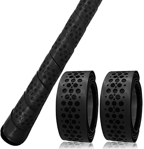 Baseball Bat Tape Baseballschläger Grip Tennis Griffband Wert 2 Stück, Rutschfestes Schlägergriffband Badminton Schläger Sporting Schlägerband Set (DunkelSchwarz)