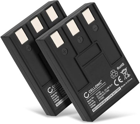 CELLONIC, Akku für Kamera, kompatibel mit Canon PowerShot SD20, SD110, Digital NB-3L (3.7V, 750mAh) 2 Stück