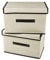 Uootach Juego de 2 Cajas de Almacenaje, Cajas de Almacenamiento 36cm*23cm*24cm, caja de almacenamiento plegable con tapa, Adecuado para guardar ropa, libros, juguetes, calcetines(Blanco)