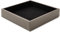 eglooh - Minerva - Taschenleerer Leder Taupe Grau - Schreibtisch-Organizer mit modernem Design - Ablagefach für Schlüssel, Münzen, Schmuck - cm 16,5 x 16,5 - Made in Italy