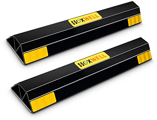 HOXWELL Robuste Parkstopper, 45,7 cm, für Garage, Parkzubehör, Parkhilfe, Parkhilfe, 45,7 x 9,4 x 4,6 cm (L x B x H), 2 Stück