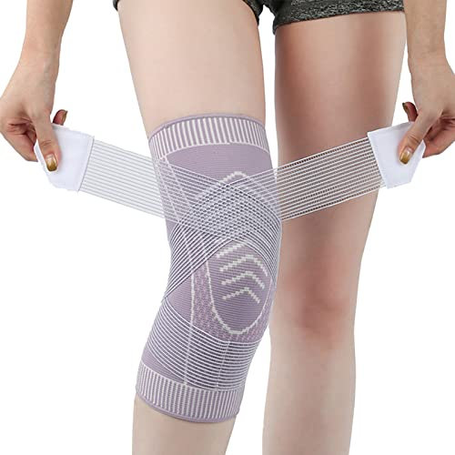 Knee Support Brace Adjustable Strap Compression Knee Sleeve for Women Men , Kneepad for Joint Pain Relief, Arthritis ACL, Meniscus Tear, Ligament Injury, Knee Guards with Sports Protect, Running