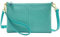 lifwimner Umhängetasche Damen Klein Handtasche Damen Leder Crossbody Schulter Wristlet Geldbörse Clutch Telefon Kreditkartenfächern mit Trageschlaufe(Hellblaugrün)