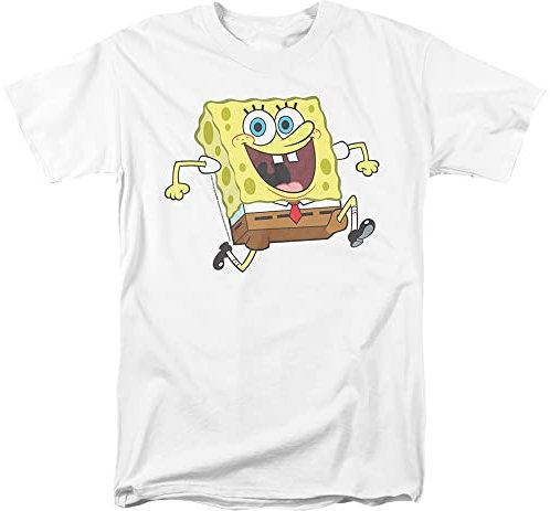 Cotton Soul Transformers Factions Unisex T-Shirt, Schwarz, Weiß - Spongebob Schwammkopf Laufen, XL