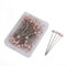 SHTGOI 100 Stück Perlen Stecknadeln Geradem Kopf Blumennadeln Klare Diamant Kristallstifte Kopfnadeln Perle Nadeln Diamantnadel Kristall Pins für DIY Schmuckherstellung Nähen Hochzeit Blume Rosa