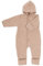 Engel Overall mit Kapuze, 100% Schurwolle Fleece, Natur, Gr. 50/56-86/92, 4 Farben (Sand melange, 86-92)