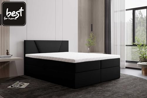 Best For Home Boxspringbett Jubilee Bonellfederkern inkl. Topper (160 x 200 cm, Trinity 16)