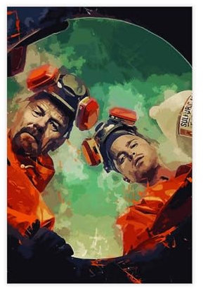 VesFy Breaking Bad Poster 5 Leinwand Poster Schlafzimmer Dekor Sport Landschaft Büro Zimmer Dekor Geschenk ungerahmt 30 x 45 cm