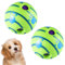 Holdfiturn 2Pcs Interactive Giggle Ball for Dogs Durable Entertaining Dog Toy Squeaky Toy with Unique Sounds Dental Health Chew Toy Suitable for Cats Dogs 5.1 Size