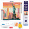 Figured'Art Mini Diamond Painting Erwachsene 25x25cm Ganze Leinwand gerollt Helle New Yorker Skyline 5D Bilder Runde Steine - DIY Set Basteln
