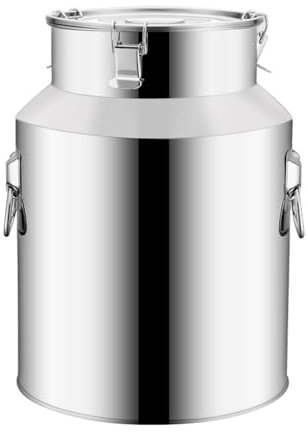 GoHaiDe 201 en Acier Inoxydable Lait Peut Transport bidon Bidon De Baratte à Lait Pot Peut être utilisé pour Stocker des liquides et des Solides,5L