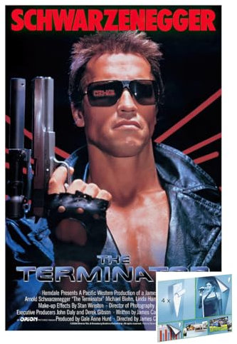 Close Up The Terminator - Poster (Hauptmotiv - Arnold Schwarzenegger) (Größe: 61cm x 91,5cm) (Poster Strips)