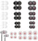 Earbud Tips, 48 PCS Silicone Replacement Earbud Tips Buds - Ear Bud Replacements Tips with Excellent Noise Isolation and Comfort - 4 Colors, 3 Sizes (S/M/L) - Ideal for Bluetooth and Wired Headphones