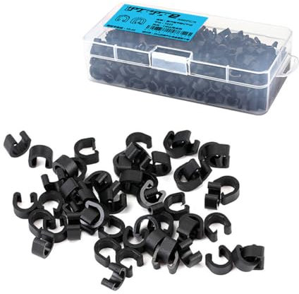 HOUSON 500PCS Bicycle C-Clips Clamps, U-Clips Housing Hose Guide Bicycle Brake Buckle for MTB BMX Mountain Bike