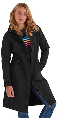 TOG24 Womens Waterproof Softshell Coat & Jacket. 8K Waterproof Protection, Breathable & Windproof. Toggle Adjusters On Hood Opening, & Microfleece Bonded To The Inside For Maximum Warmth & Comfort