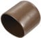sourcing map 4pcs Rubber End Caps 41mm(1 5/8) ID Vinyl Round Tube Bolt Cap Cover Screw Thread Protectors Brown