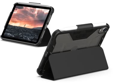 URBAN ARMOR GEAR UAG Designed for iPad Mini A17 Pro Case (7th Gen, 2024) A2993 A2995 A2996 8.3 Plyo, Rugged Translucent Multi-Angle Viewing Folio Stand with Pencil Holder Protective Cover, Ice