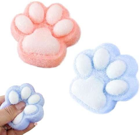 HTTDSLF 2 Stück Katzenpfote Squishy Fufu Squishys Katzenpfote Squishy Spielzeug Katzenquishys Taba Squishys Squishy Spielzeug Stressspielzeug Perfekt für Angst, Entspannung