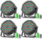 DayFlicker 36 LED Akku Par Licht, 4PCS Wiederaufladbares Zeitgesteuertes RGB LED Party Bühnenlicht mit 5000 mAh Akku Fernbedienung 7CH Master-Slave Auto für DJ Club Festival Bühne Außenbeleuchtung