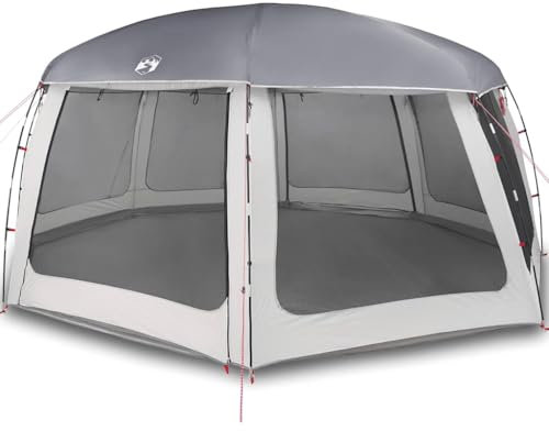 Wenjingqi 4100642 Pop-Up-Pavillon für Pool, mit abnehmbaren Wänden, Blau, 690 x 690 cm, Grau