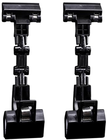 2-Pack Adjustable Document Holder, Rotatable Monitor Clip Black | A 2-pack of adjustable document holder clips that mount to monitors, with rotation for portrait and landscape viewing.