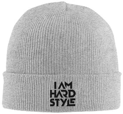 RYRFBFF Strickmütze I AM Hardstyle Warme Mützen Baseball Gehörschutz und winddichtes Geschenk
