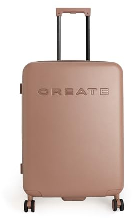 CREATE / Luggage Studio/Polycarbonat-Koffer Mokka / 47x27x66cm / TSA-Vorhängeschloss, 4 multidirektionale Doppelrollen, Innenorganizer, Starke und langlebige Materialien