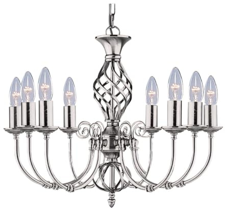 Zanzibar Chandelier in Satin Silver