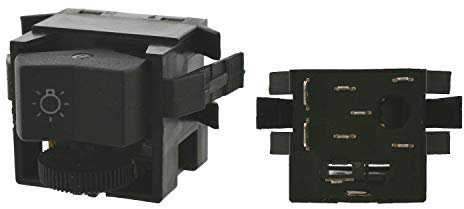 febi bilstein 14740 Lichtschalter mit Regler , 1 Stück, schwarz