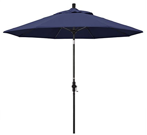 California Regenschirm Sonnenschirm Ampelschirm Gartenschirm 9-feet Olefin Fiberglas Rippe, Kurbel Lift Kragen Tilt Aluminium Markt Regenschirm mit Bronze Pole
