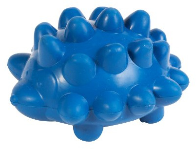 Boss Pet Chomper Tail Waggers Peanut Butter Hedgehog Squeaker Toy for Pets, Assorted Colors