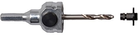 Projahn Adapter Schnellwechsel 6-kant SW 11 mit 2 Verbindungsstücken und HSS 125 mm Zentrierbohrer für Muli Lochsäge 79422