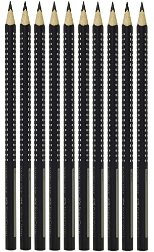 Faber-Castell 274002 - Bleistift Grip 2001, FSC100%, Mine B, Schaft schwarz