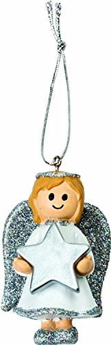 Cute Silver Girl Angel Christmas Tree Decoration Ornament Bauble (Daisy)