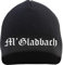 HB_Druck M.Gladbach Beanie Mütze - Altdeutsch - Bestickt - Strickmütze Wintermütze - Gladbach Mönchengladbach Einheitsgröße Schwarz