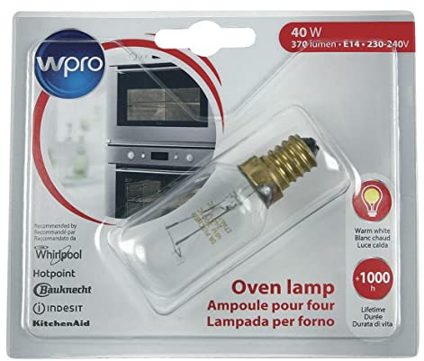 Wpro LFO136 Lampe Leuchte Glühbirne E14 40W 240V T29 bis 300C Backofen Ofen Herd auch Whirlpool Bauknecht Hotpoint Indesit KitchenAid 484000008841