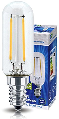 3w LED Cooker Hood Light Bulb E14 Small Edison Screw 35w Equivalent Warm White Long Life Tubular Appliance Lamp