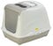 CAT CENTRE Grey Cat Flip Litter Tray 4 Colours Box Hooded Pan Toilet Loo Carbon Filter Scoop