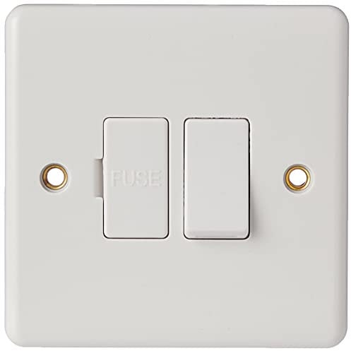 Knightsbridge CU6300 Curved Edge 13 A Switched Fused Spur Unit, White