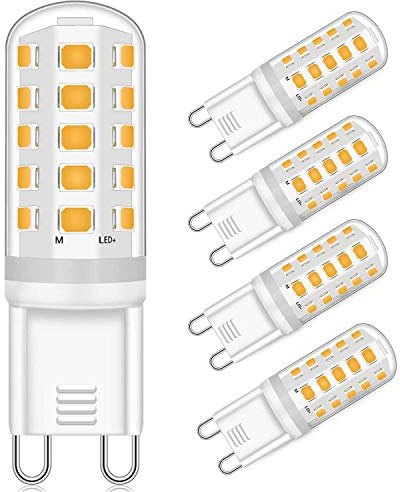 YUIIP G9 LED Lampen, 2700K Warmweiß (Extra Warm), Leuchtmittel Flimmerfrei Ersatz für Halogenlampen Sockel Birne AC 220-240V (5W Dimmbar, 4er Pack)