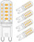 YUIIP G9 LED Lampen, 2700K Warmweiß (Extra Warm), Leuchtmittel Flimmerfrei Ersatz für Halogenlampen Sockel Birne AC 220-240V (5W Dimmbar, 4er Pack)