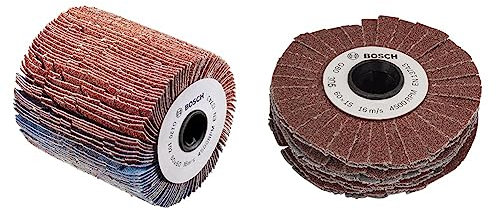 Rouleau à lamelles Bosch - Accessoires pour PRR 250 ES (largeur 60mm, grain 80) & Abrasif - Accessoire pour ponceuse PRR 2502 ES (largeur 15mm, grain 80) Rouge